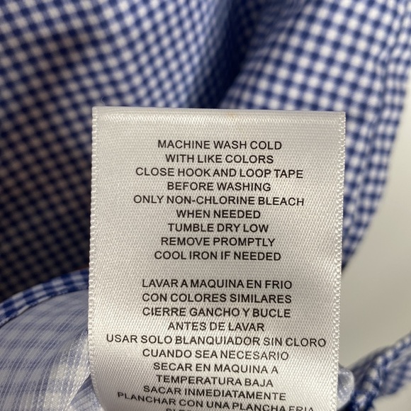 Habit Women's Blue & White Check Print Button-Down Shirt Cap Sleeves size 2XL - Picture 10 of 10